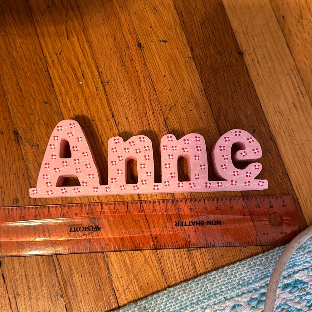 “Anne” Name Decor, Hand Painted